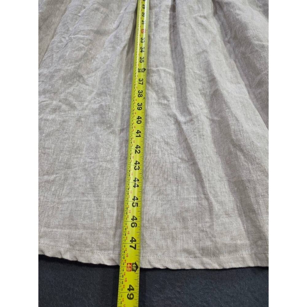 Marlow and Mae Harp Dress Large 100% Linen Mini Puff Sleeve Cottagecore A011134 - Picture 3 of 10